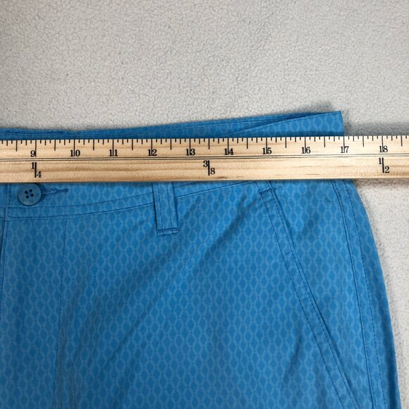 FootJoy Shorts‎ Men's 34x9 Blue Tonal Print Geometric All Over Golf Lightweight - Picture 7 of 14